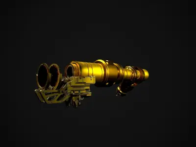 Steampunk Spyglass 3D model
