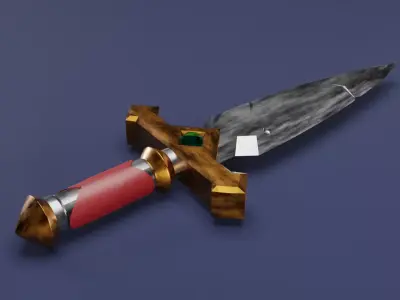 Battel dagger 3D model 3D model