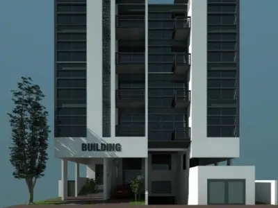 Commercial Building Concept 3D model