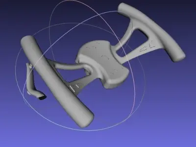 R Steering Wheel Free 3D model