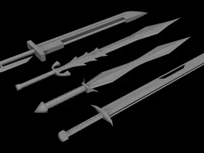 Sword Low-poly 3D model