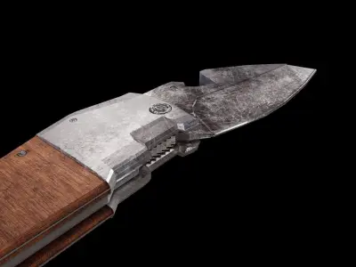 Survival Knife Low-poly 3D model