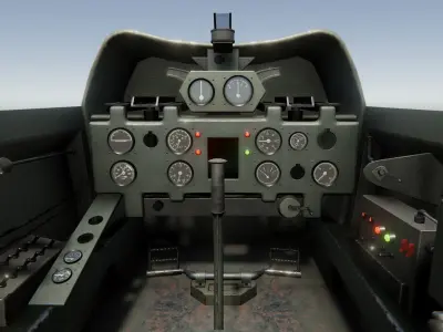 Airplane Cockpits Low-poly 3D model