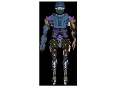 mechanical robot made from c4d Free 3D model