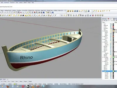 rowboat 4 meter  Free 3D model