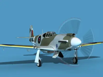 North American A-36A Apache V11 RAF 3D model