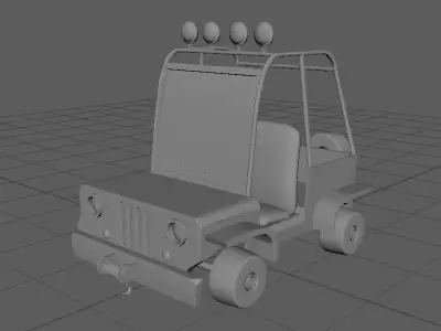Jeep vehicle Free low-poly 3D model