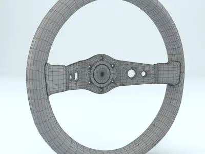 Steering Wheel Sparco R215 Suede Black 3D model