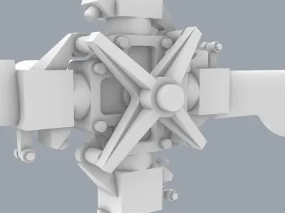 Sea King Wessex Tail Rotor Low-poly 3D model