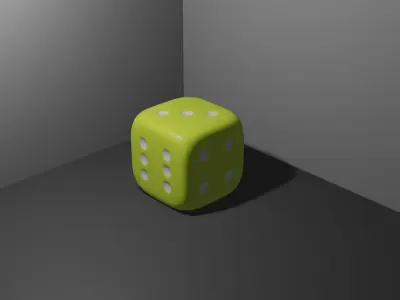 Just a simple dice Low-poly 3D model