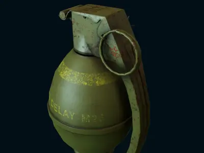 M26 Hand Grenade Bomb Gaming Model  Low-poly 3D model