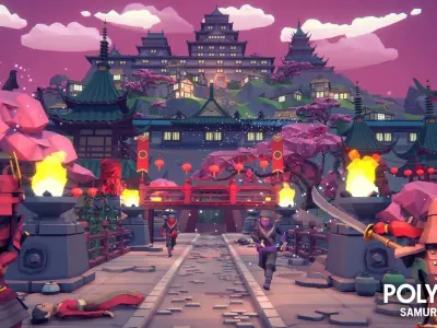 POLYGON - Samurai Low-poly 3D model