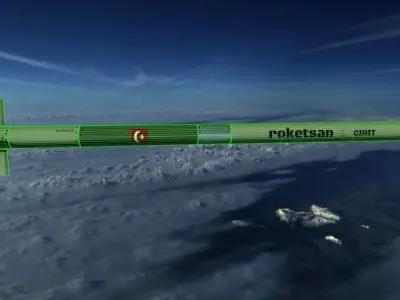 Roketsan Cirit 3 Missile Low-poly 3D model
