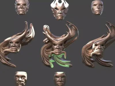 Snow white liquid mask collection 1 3D model