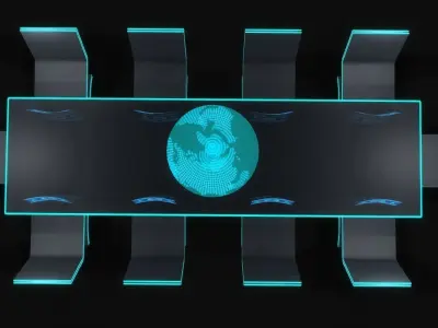 Sci Fi Conference Table Free 3D model