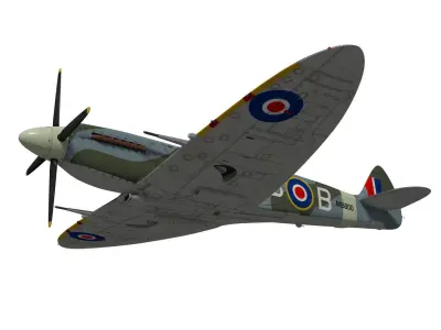 Supermarine Spitfire Mk-XII 3D model