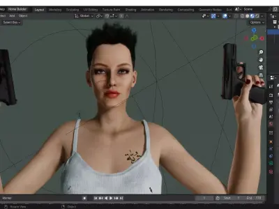 3D Character Girl Last Of Us Apocalypse 3D model