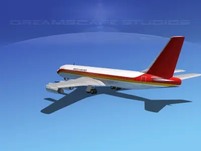  Boeing 707 Angola Airlines 3D model