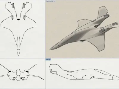 VSTOL fighter 3D model