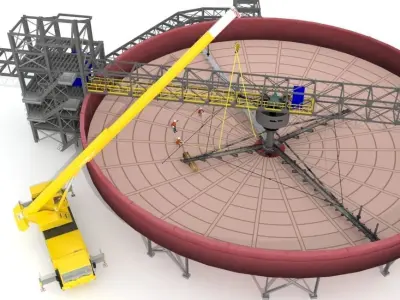 Industrial Thickener 3D Model 3D model