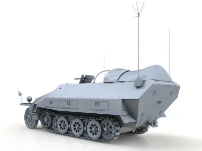 SDKFZ 251 Ausf D - Communications Vehicle 3D model