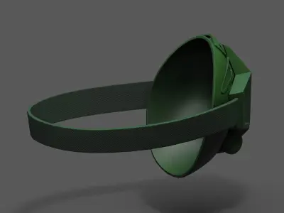 Gas mask respirator scifi fantasy  Low-poly 3D model