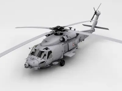 MH-60R Danish Seahawk Navy Helicopter 3D model