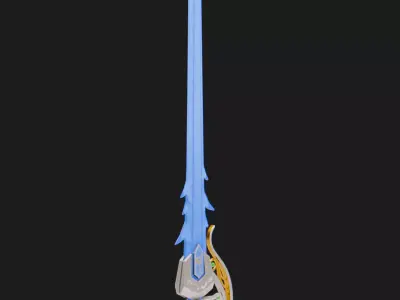 Magical Saber Fantasy Sword Low-poly 3D model