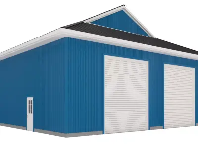 Garage-009 Low Poly 3D model