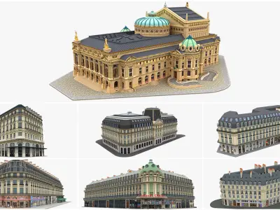 Opera Palais Garnier House Area Building Paris 3D model