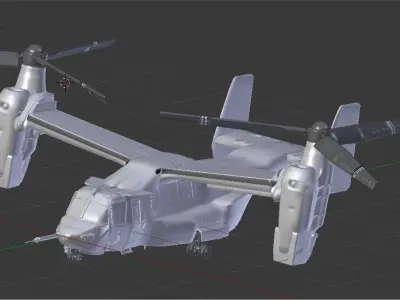 V22 OSPREY Helicopter 3D model