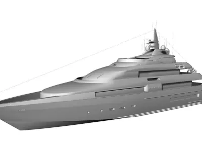 180 Foot Superyacht 3D model