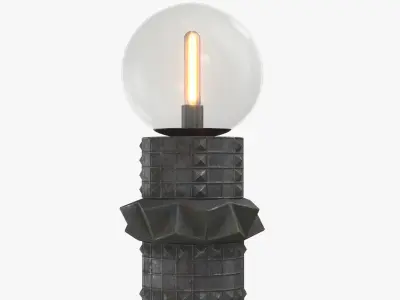 Totem Table Lamp 3 Part Clear 3D model