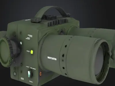 Highly Detailed Binocular Night Vision Goggles 3D Model Tactical 3D model