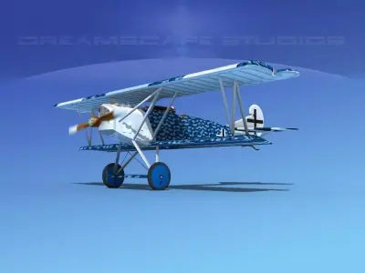 Fokker D-VII V05 Luftwaffe 3D model