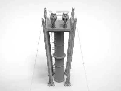 starship troopers tower 3D model