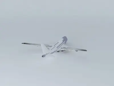 The True Blank Boeing 747 Free 3D model
