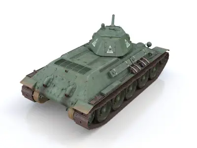 T-34-76 - Model 1941 -Soviet medium tank - 0314 3D model