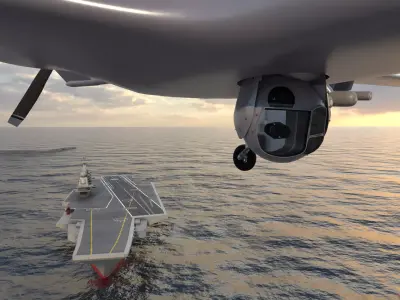 ASELSAN CATS Military Drone Surveillance Camera Free low-poly 3D model