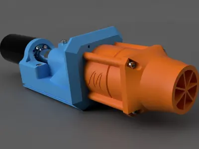 M-Jet 60 - 3D Printable Jet Drive for Electric Surfboards 3D print model