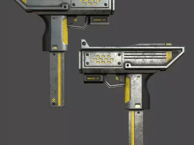 Gun Bravo C1 Low-poly 3D model