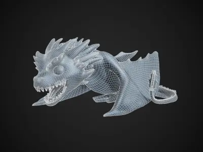 Viserion Game of Thrones Drake Low-poly 3D model