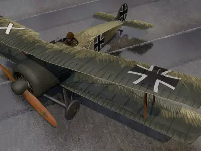 Fokker D-V - D-5 3D model