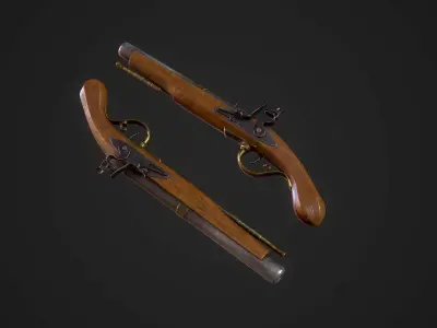 Fictional historical soldiers Low-poly 3D model