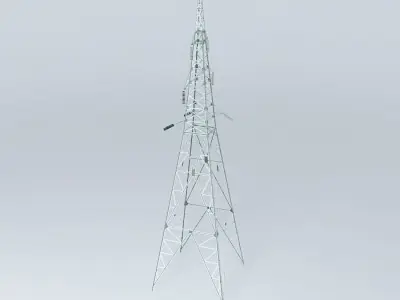 Transmission line tower %2326 Chiekurkalns Riga Latvia Free 3D model