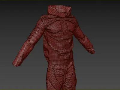 Cyberpunk jacket and pants 3D model