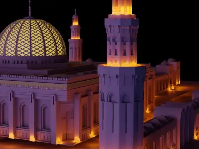3D model of Sultan Qaboos Grand Mosque 3D model