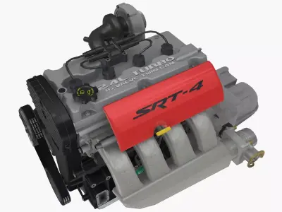 Chrysler EDV EDT Turbo engine Low-poly 3D model