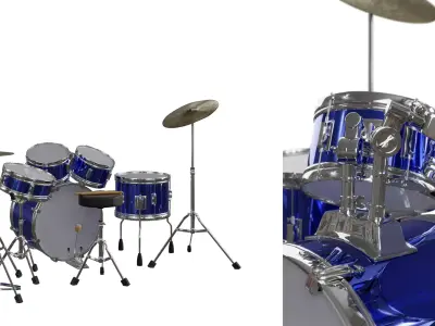 Drum Kit 01 Free 3D model