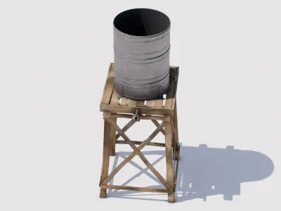 Old Water Cistern Low-poly 3D model